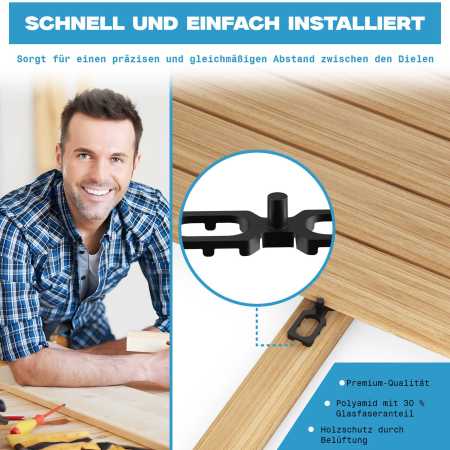 4mm Abstandhalter, Abstandshalter, Distanzhalter für Terrassendielen NEU !! / geriffelte Version